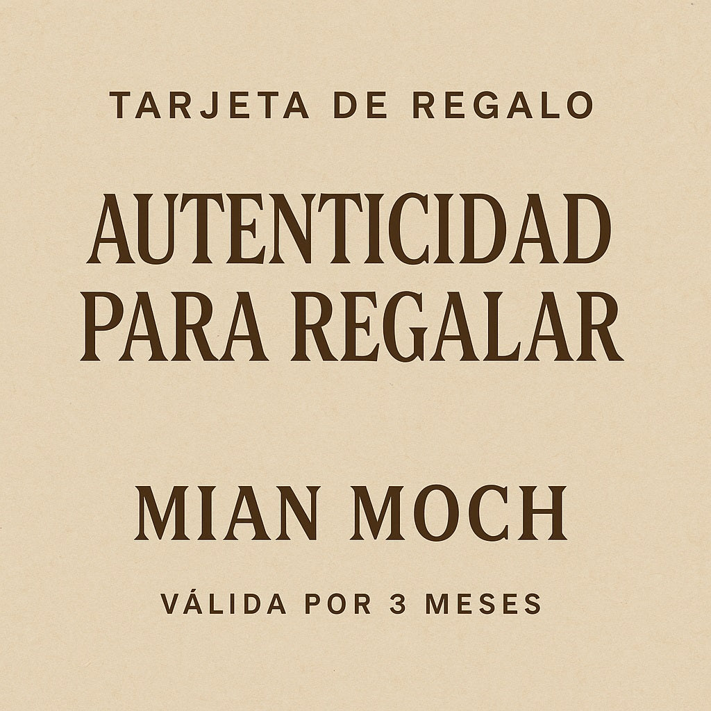 Tarjeta de Regalo: Autenticidad Para Regalar