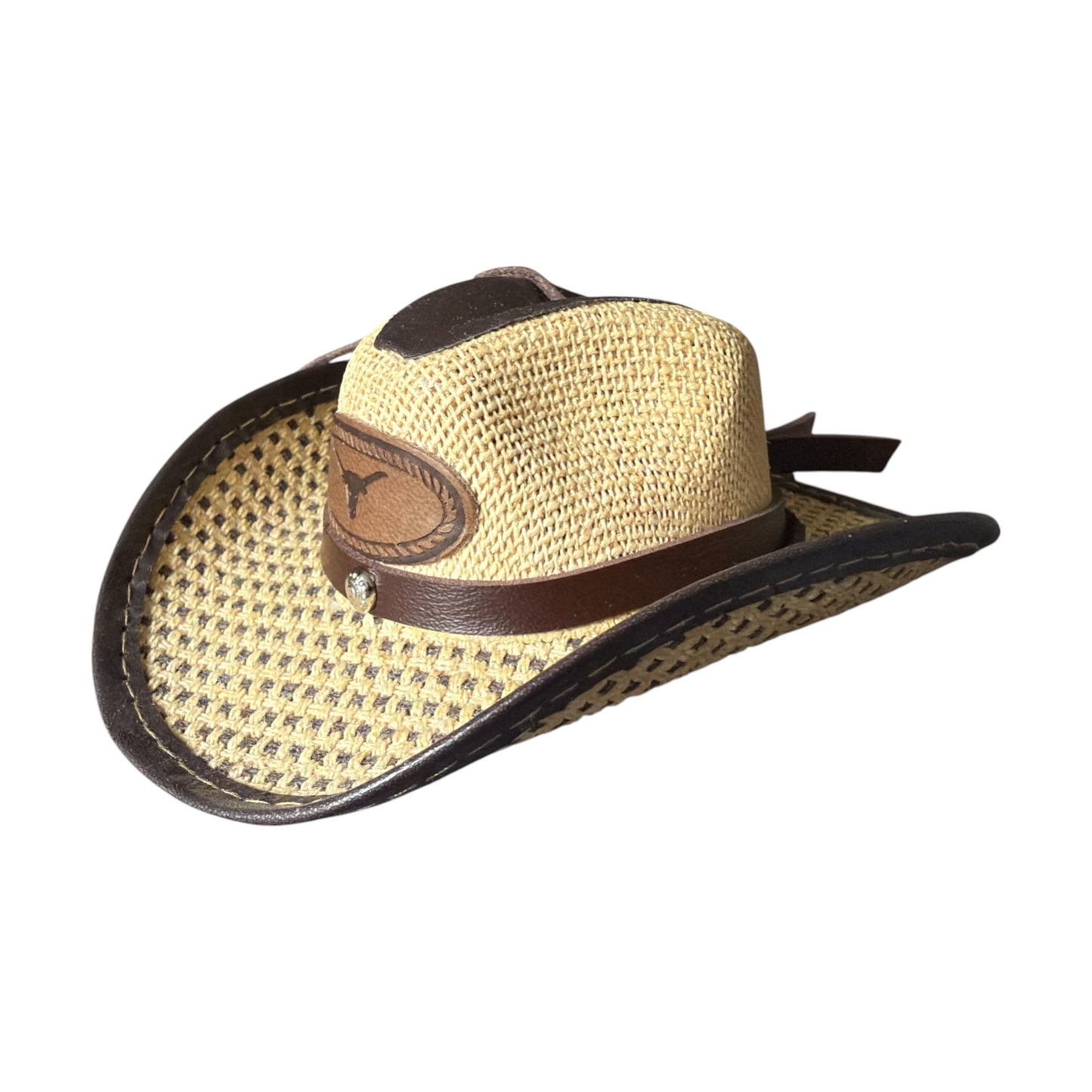 Mini Sombrero Vaquero Tejido | Souvenir Artesanal de Paja | Hecho en México