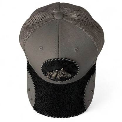 Gorra Trucker Artesanal Vaquera Caballo | Cuero Sintético y Herrajes | Hecha en México