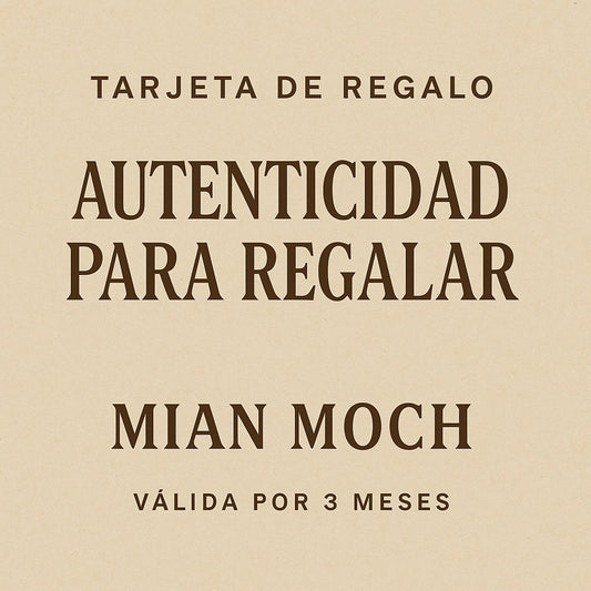 Tarjeta de Regalo: Autenticidad Para Regalar
